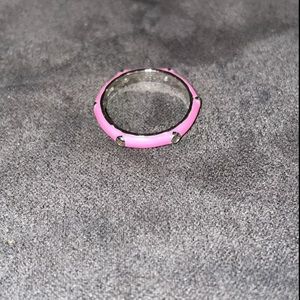 Colorful Enamel Stackable Ring with crystals 💗